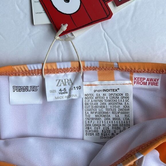 Zara Snoopy Peanuts Striped Swimsuit Bottom - Picture 4 of 7